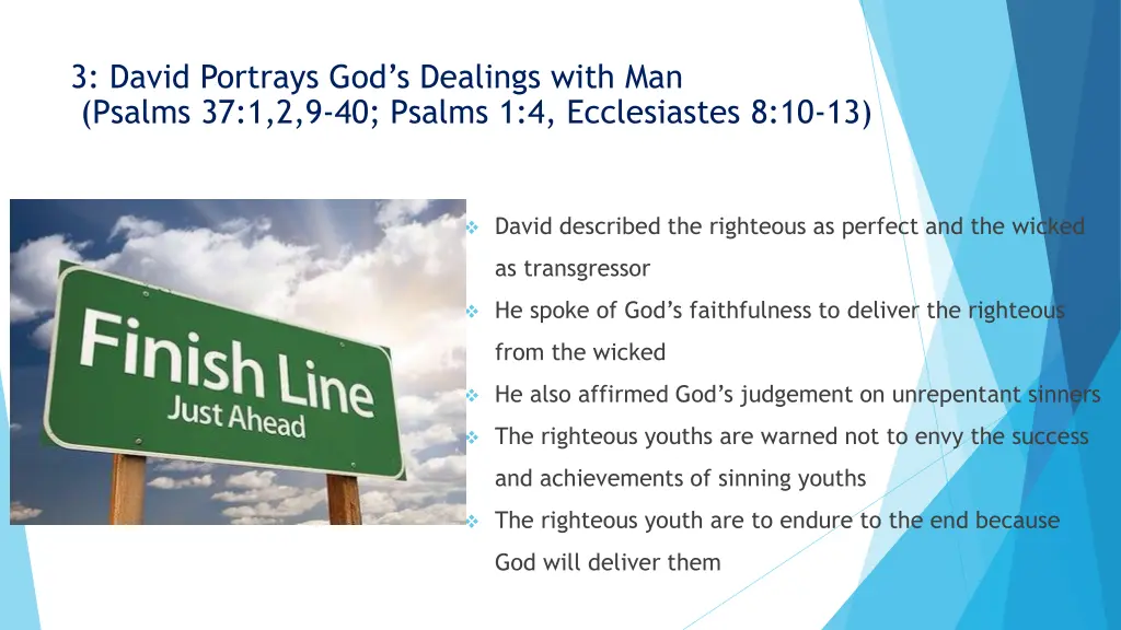 3 david portrays god s dealings with man psalms