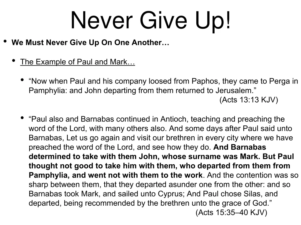 never give up we must never give up on one another 1