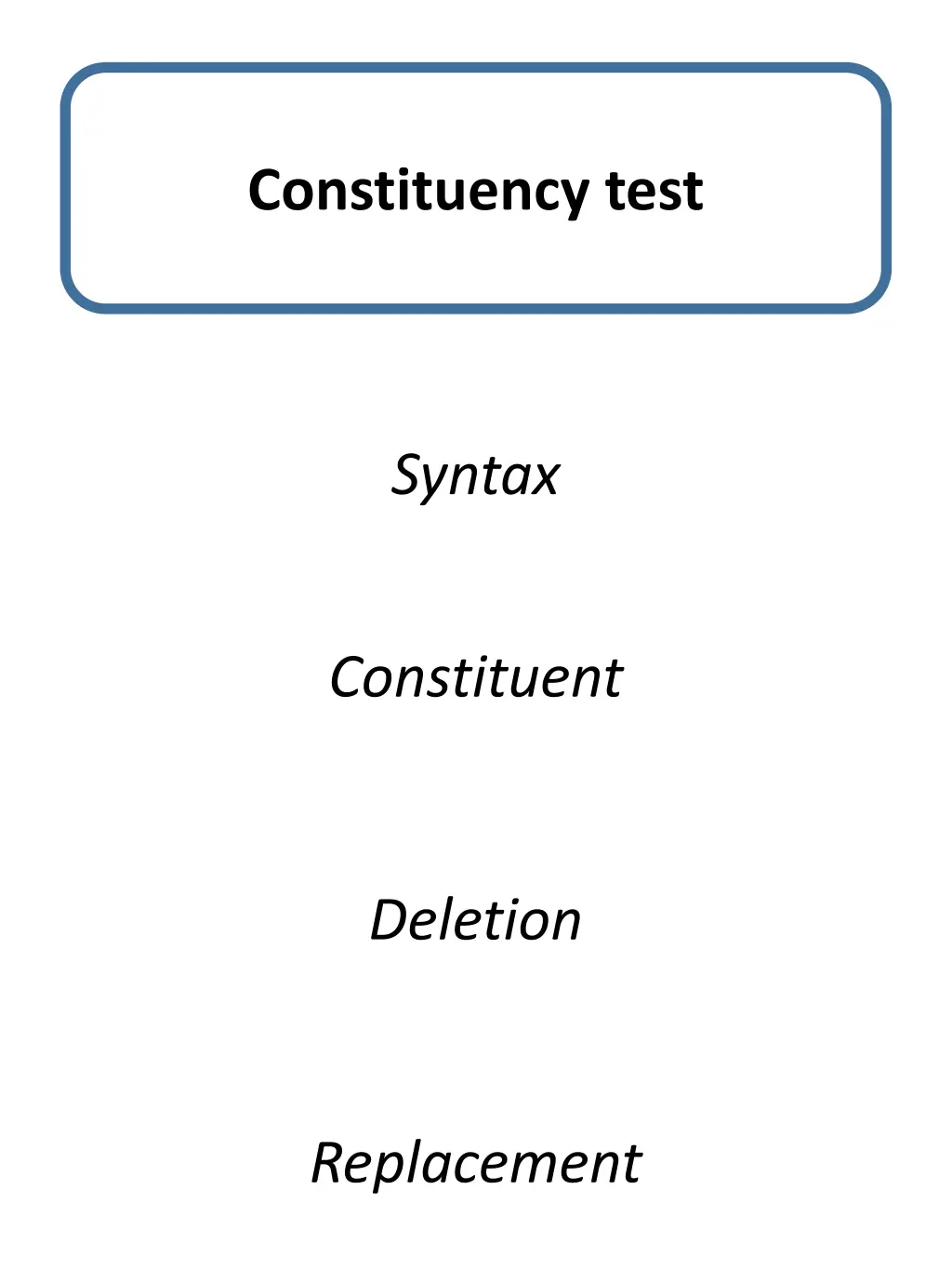 constituency test