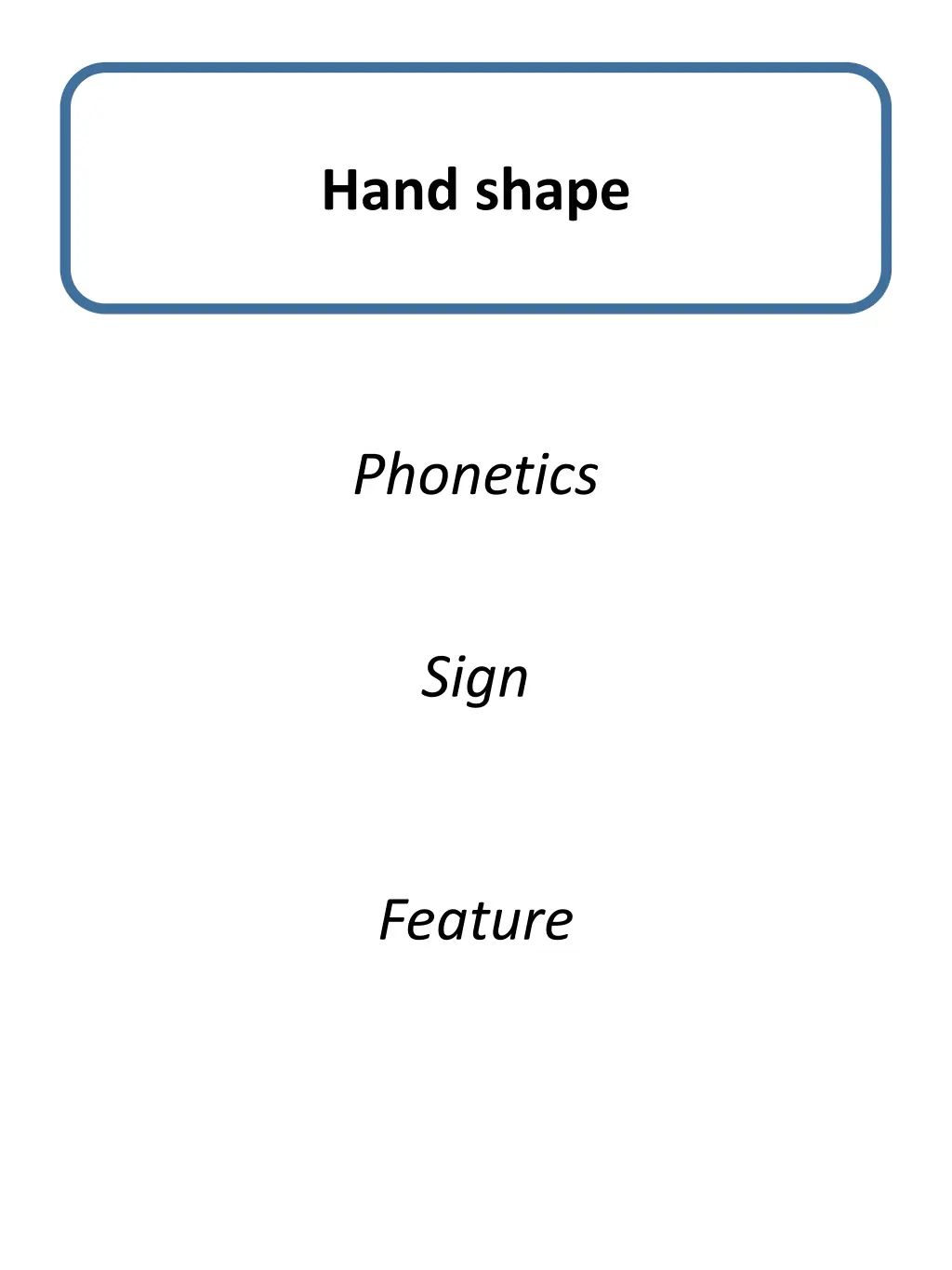 hand shape