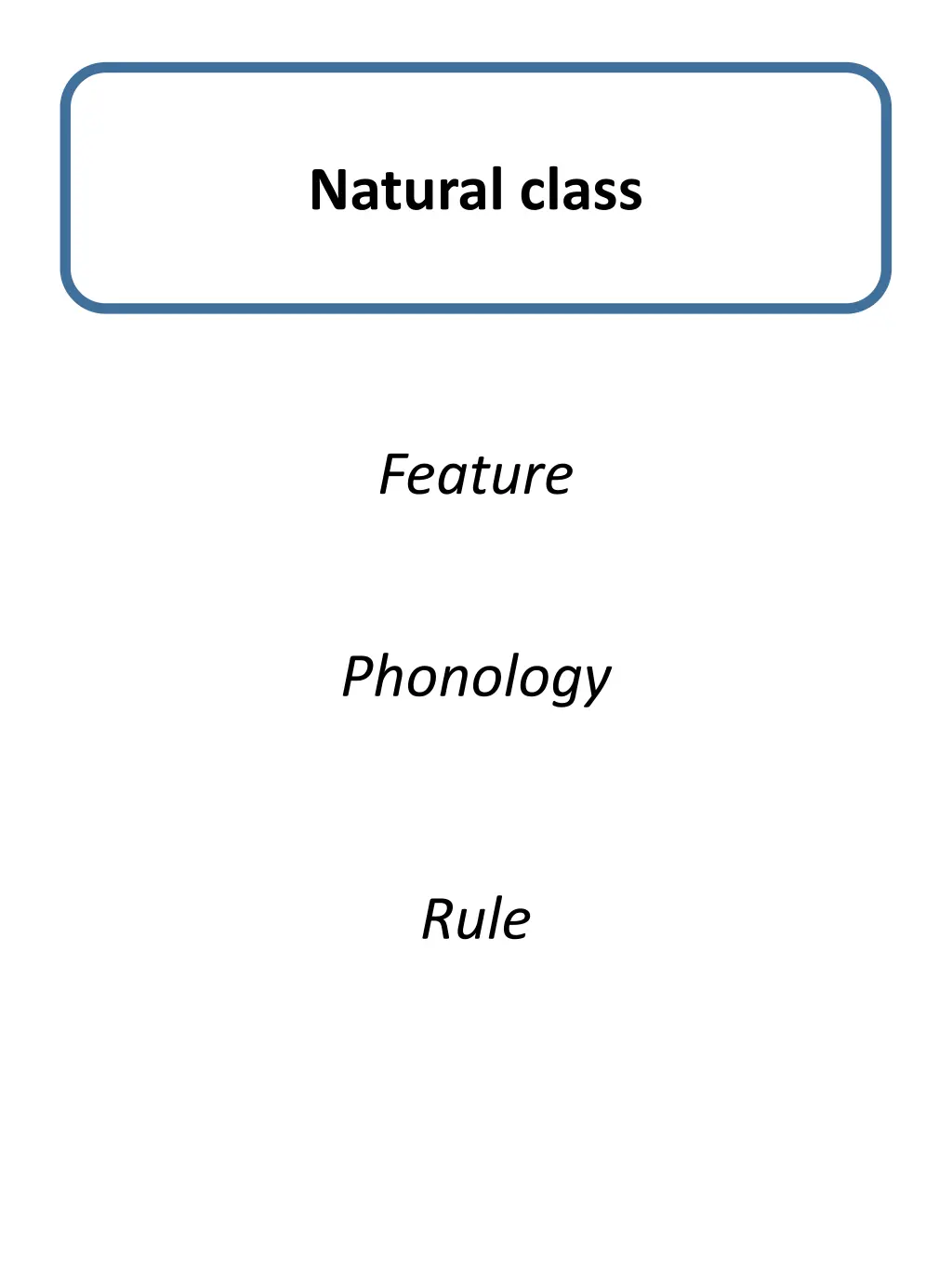 natural class