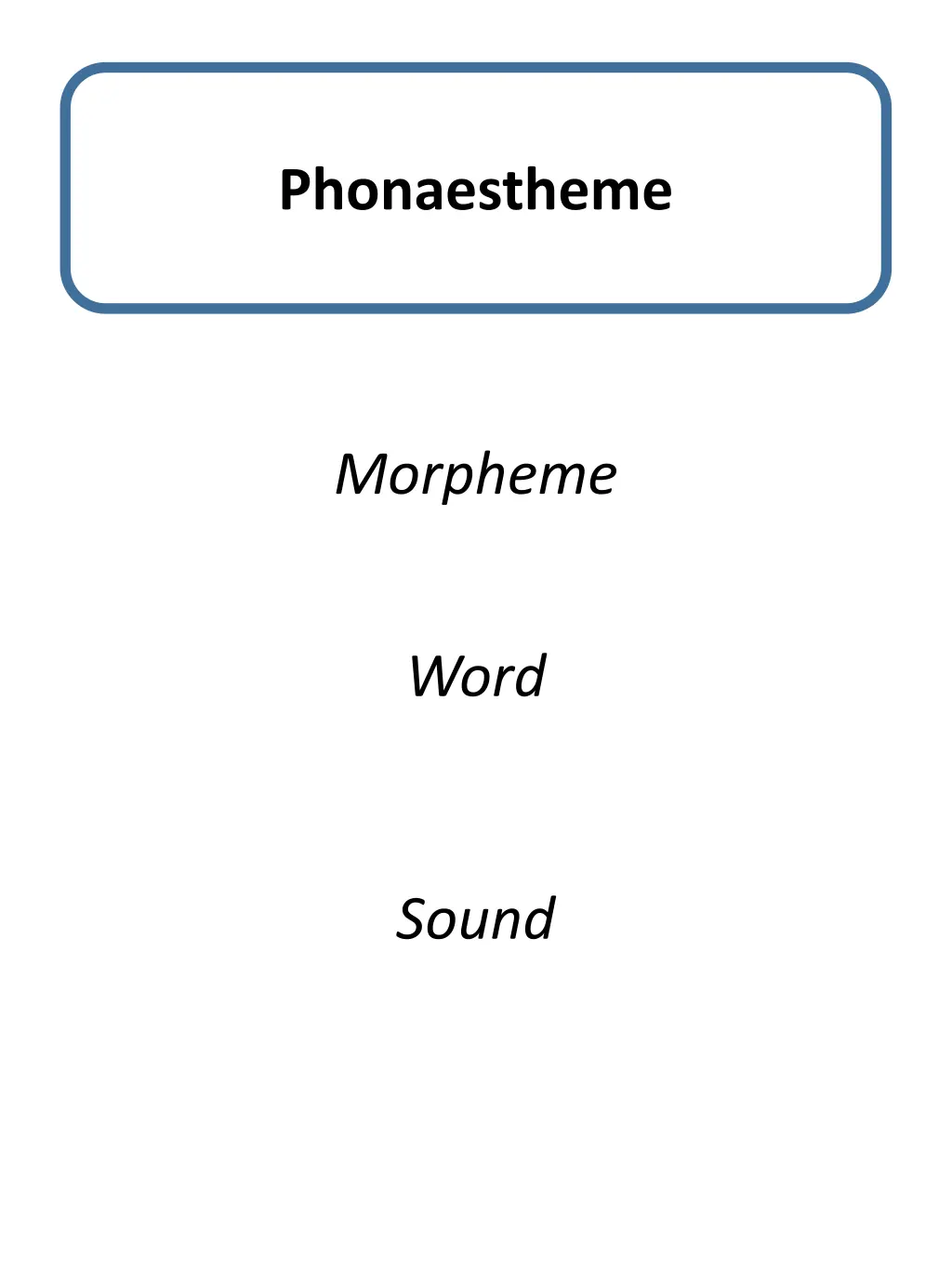 phonaestheme