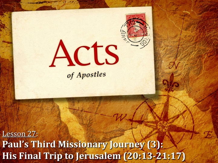 lesson 27 paul s third missionary journey