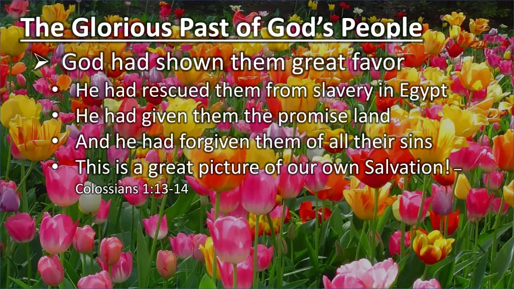 the glorious past of god s people