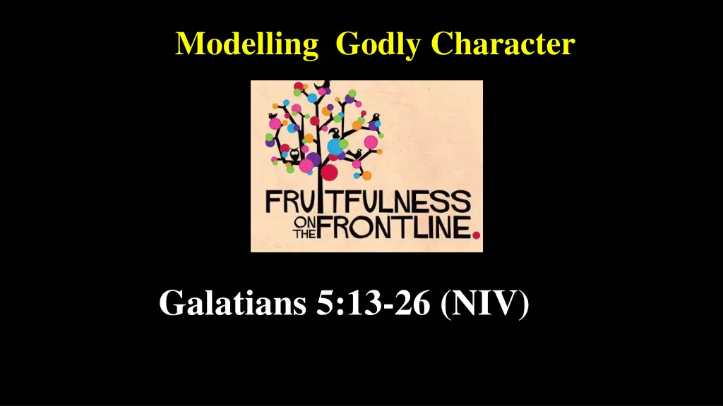 modelling godly character