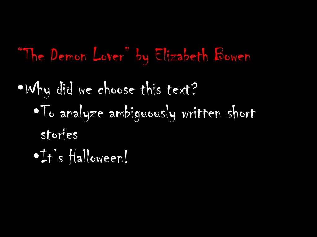 the demon lover by elizabeth bowen