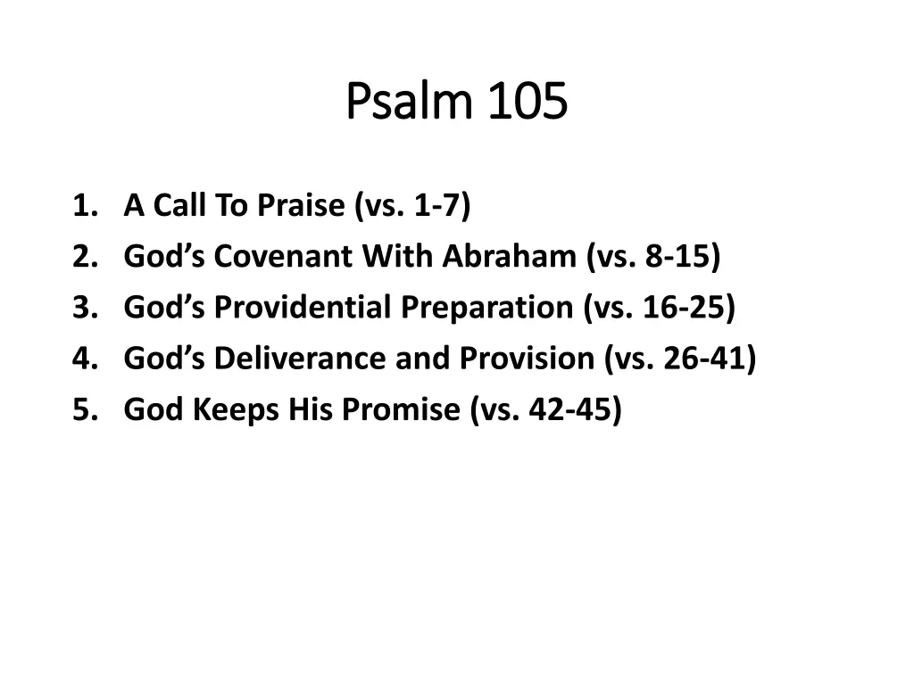 psalm 105 psalm 105