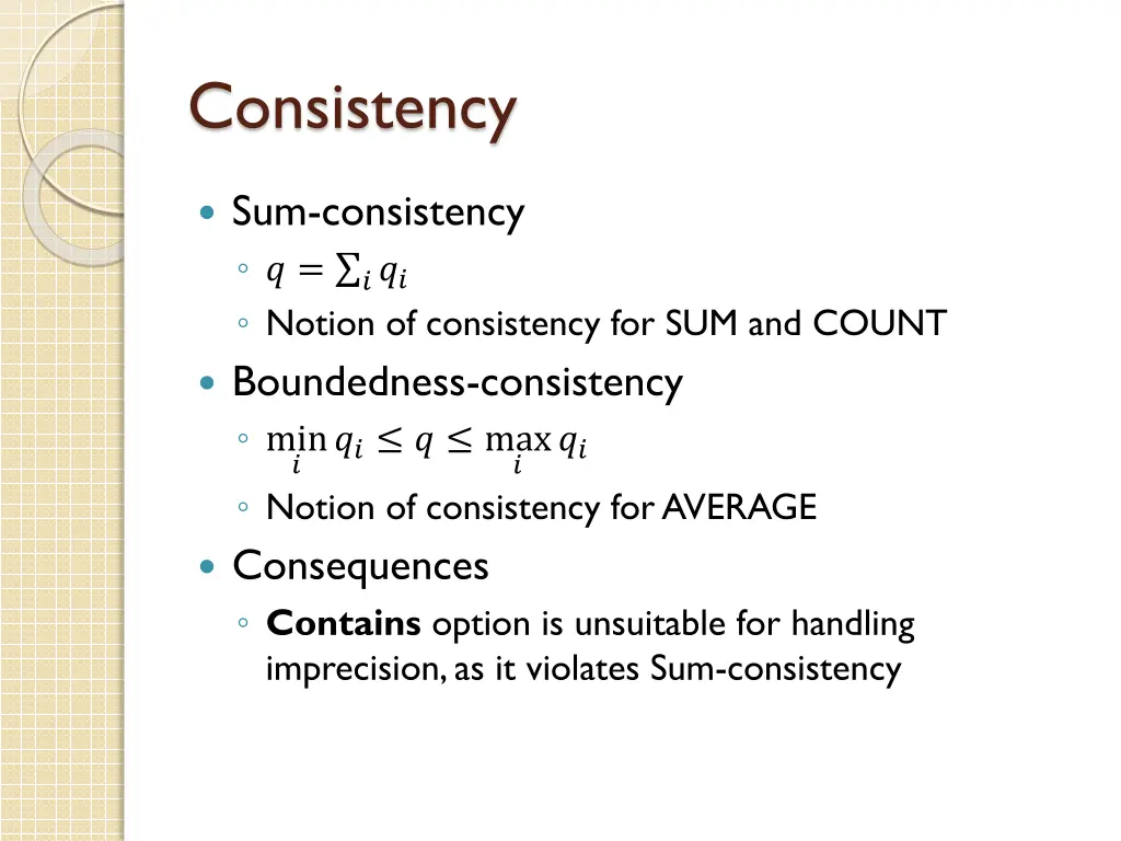 consistency 1