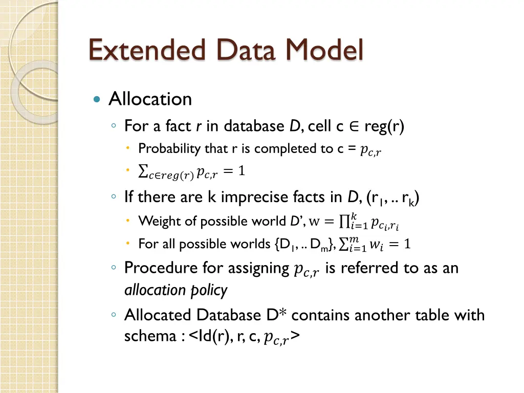 extended data model