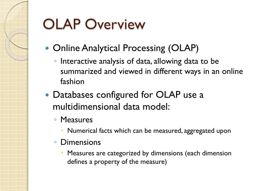 olap overview