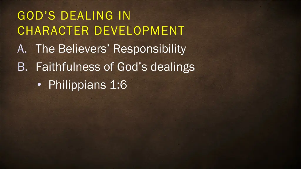 god s dealing in character development 1