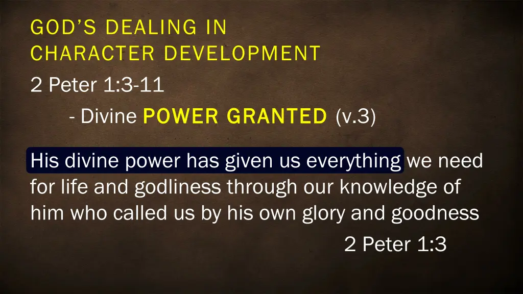 god s dealing in character development 2 peter