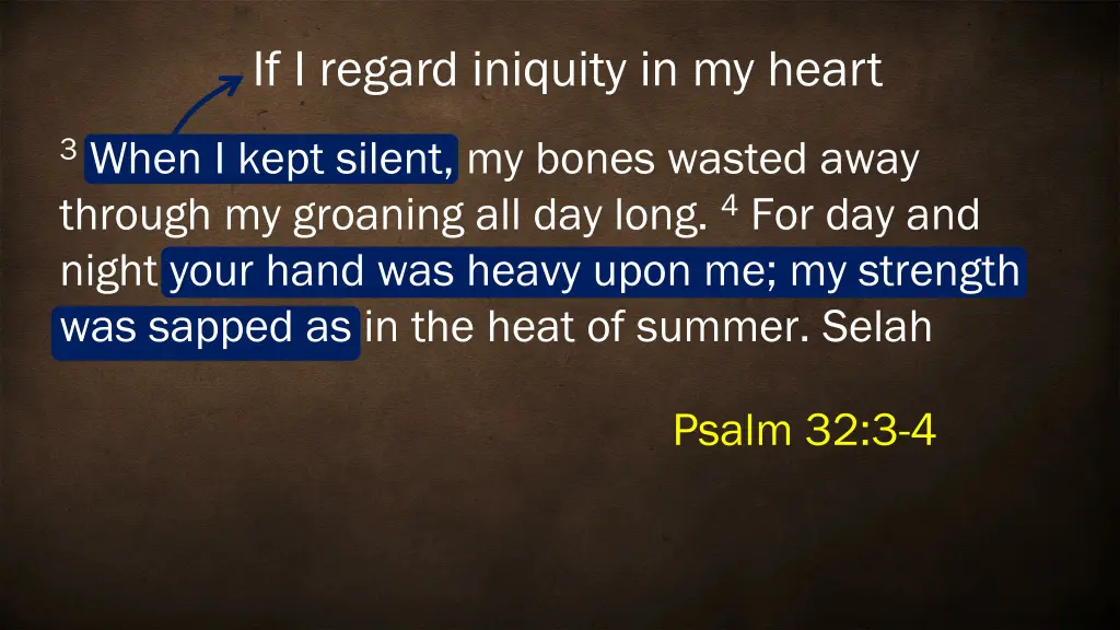 if i regard iniquity in my heart