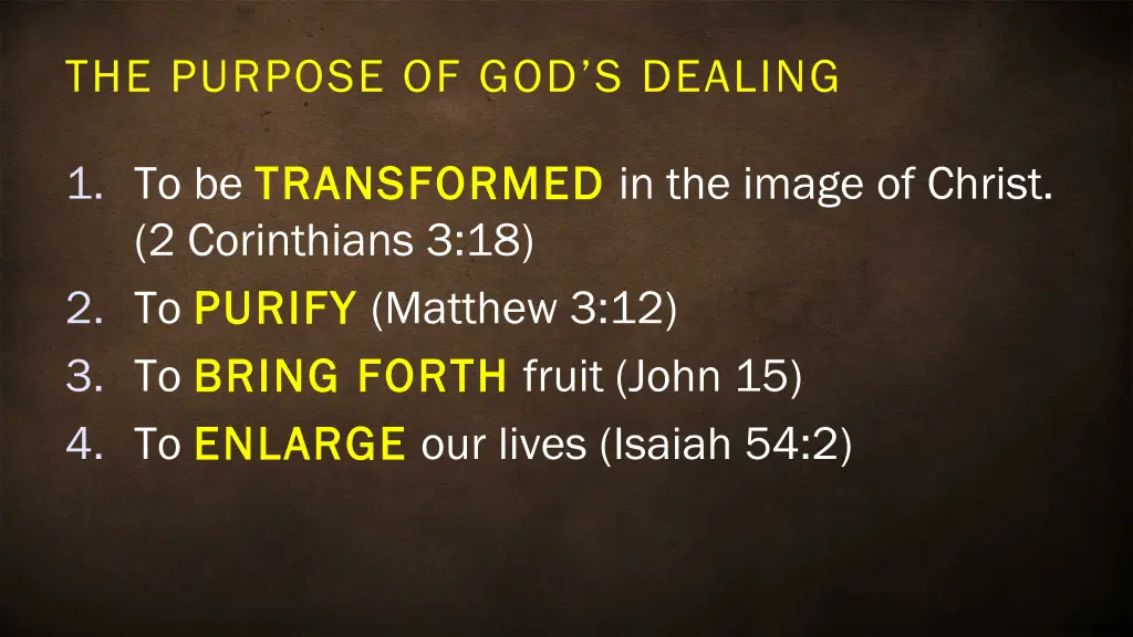 the purpose of god s dealing 2