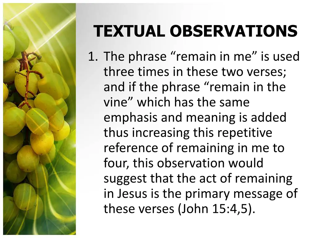 textual observations