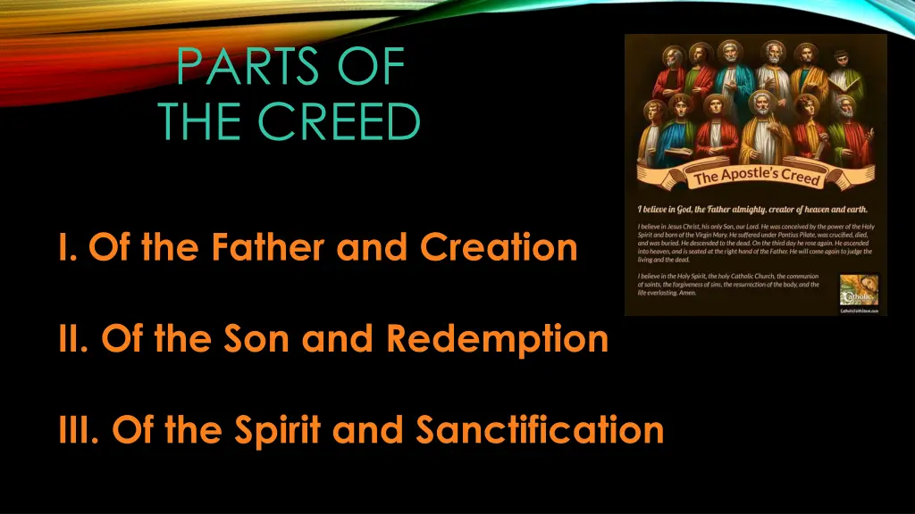 parts of the creed