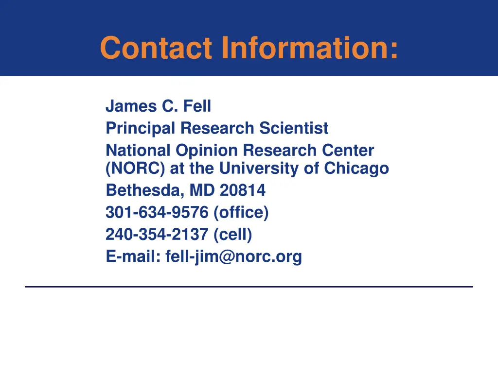 contact information