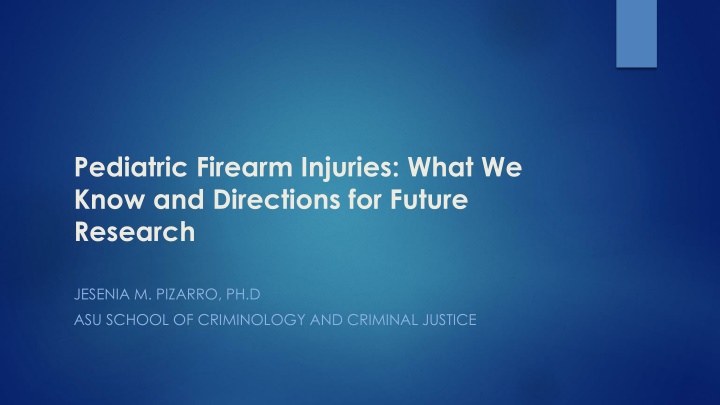 pediatric firearm injuries what we know