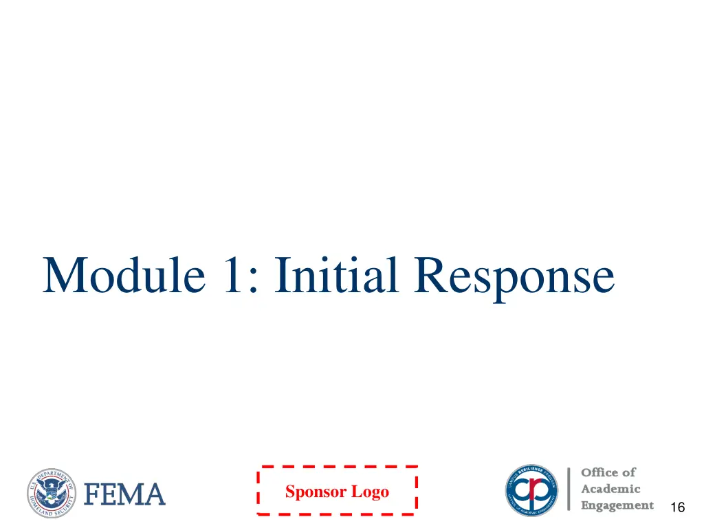 module 1 initial response