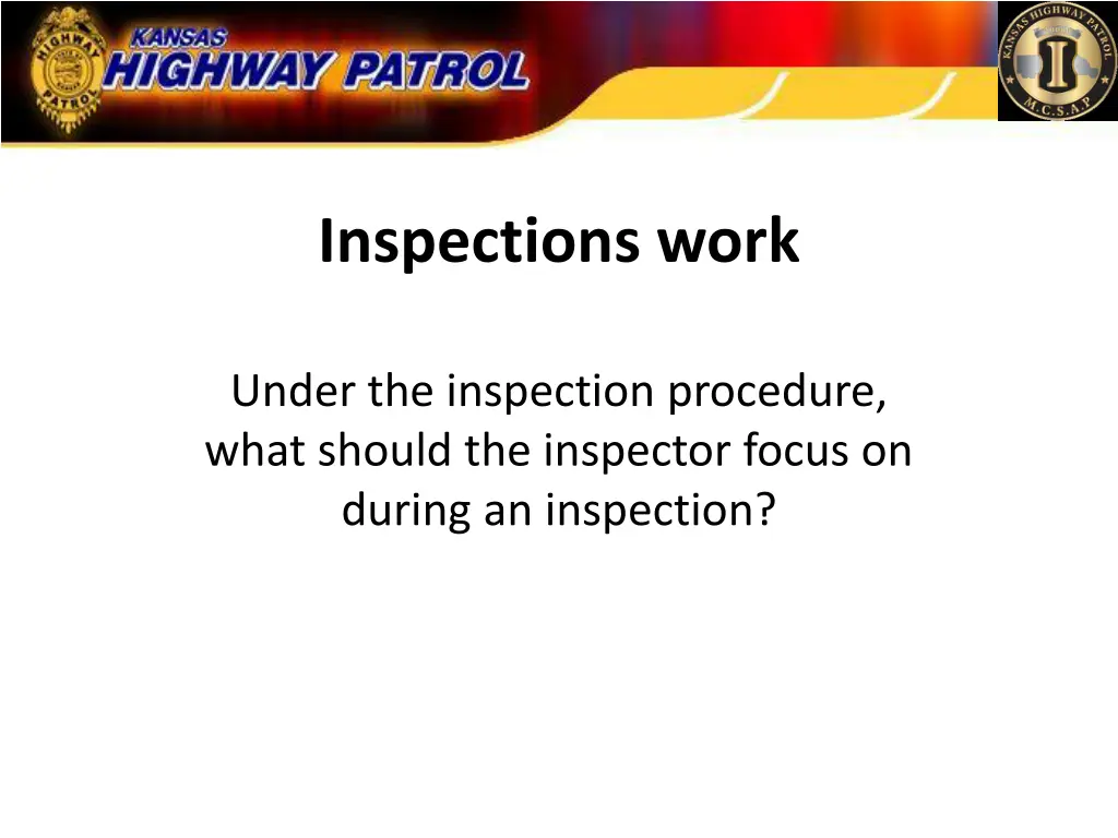 inspections work