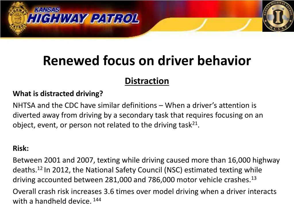 renewed focus on driver behavior 4