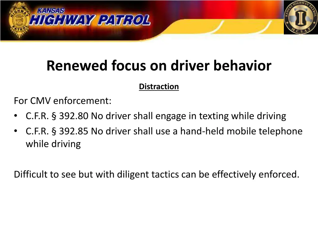 renewed focus on driver behavior 5