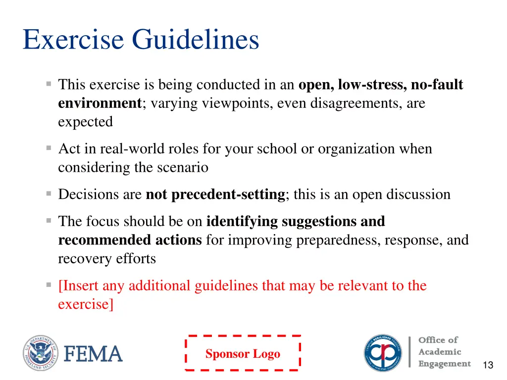 exercise guidelines