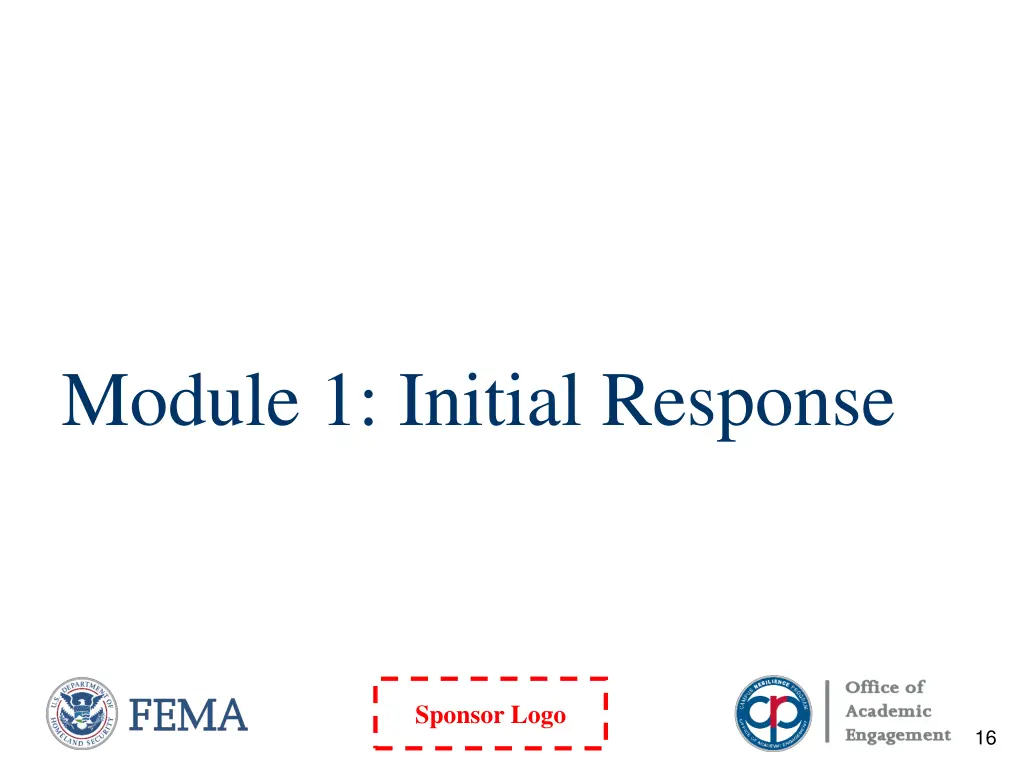 module 1 initial response