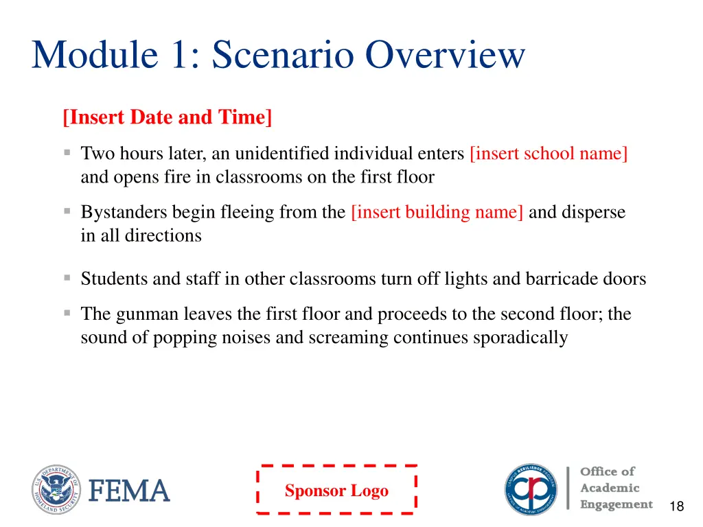 module 1 scenario overview