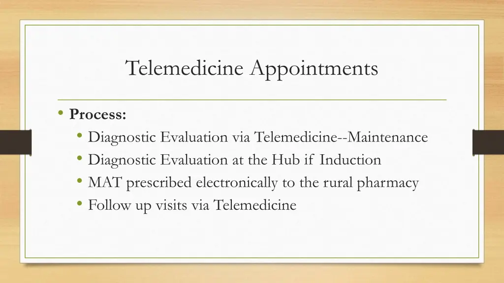 telemedicine appointments