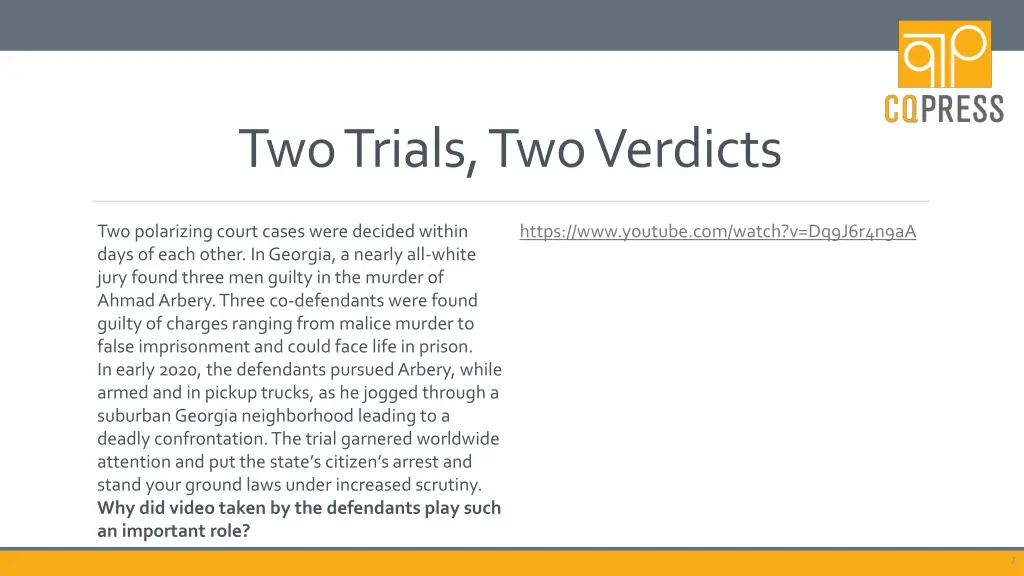 two trials two verdicts