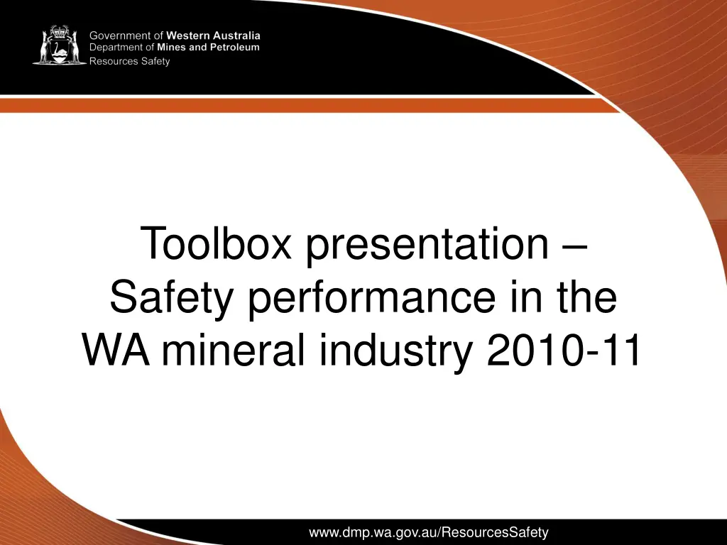 toolbox presentation safety performance