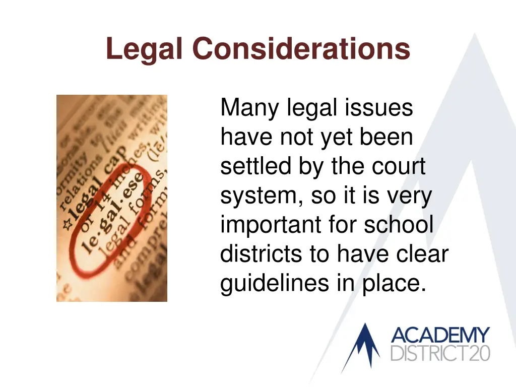 legal considerations