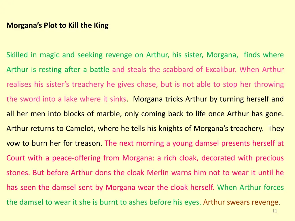 morgana s plot to kill the king