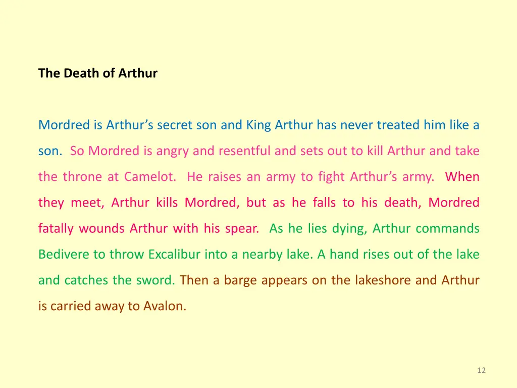 the death of arthur