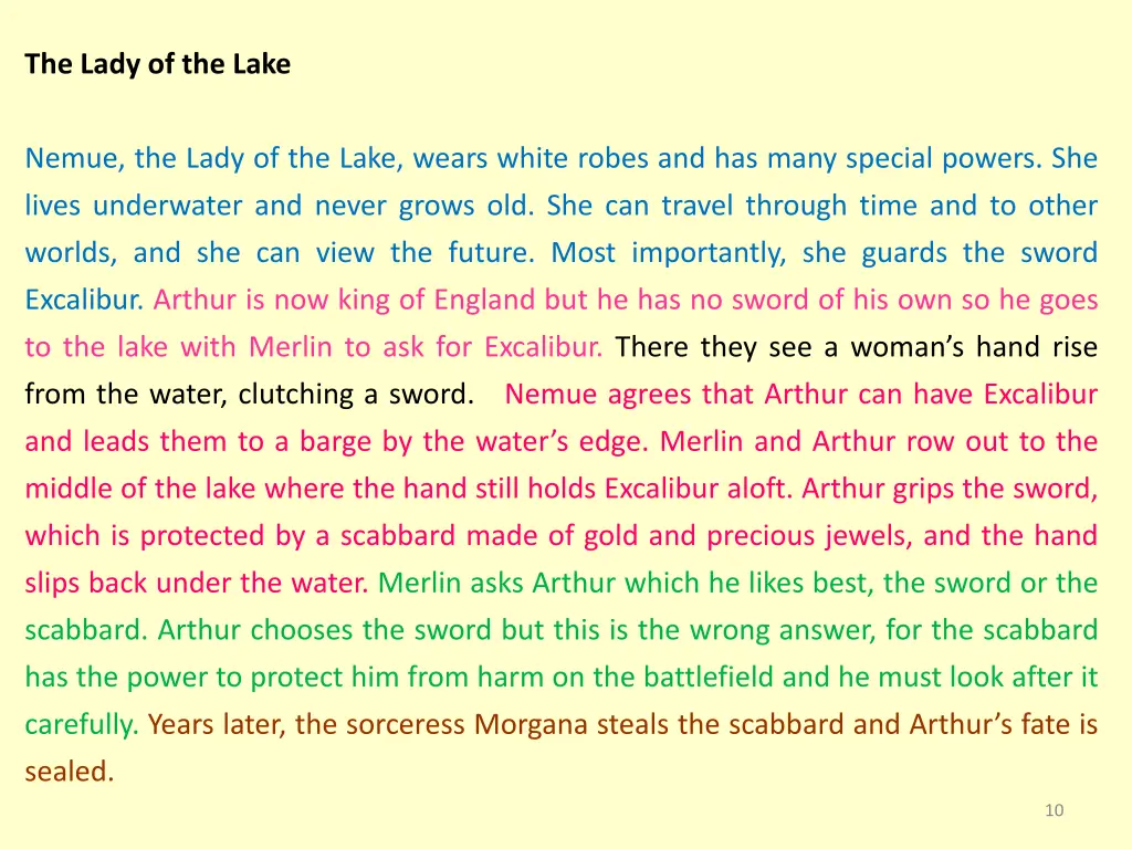 the lady of the lake