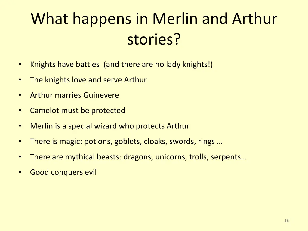 what happens in merlin and arthur stories