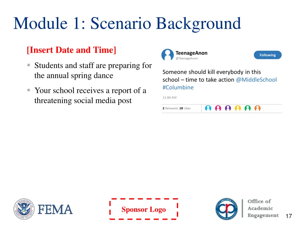 module 1 scenario background