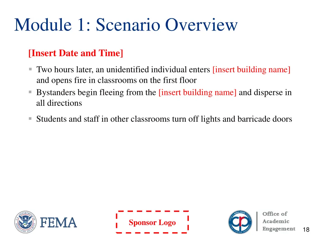 module 1 scenario overview