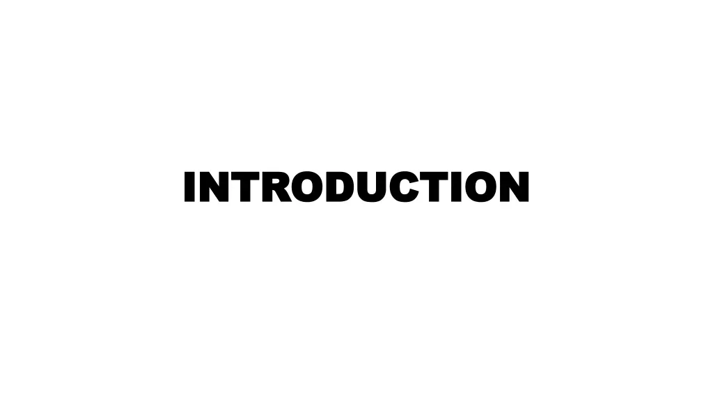 introduction introduction