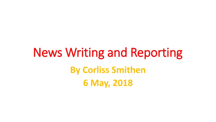 news writing and reporting news writing