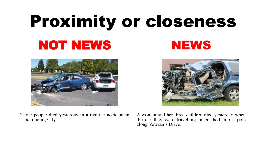 proximity or closeness not news not news