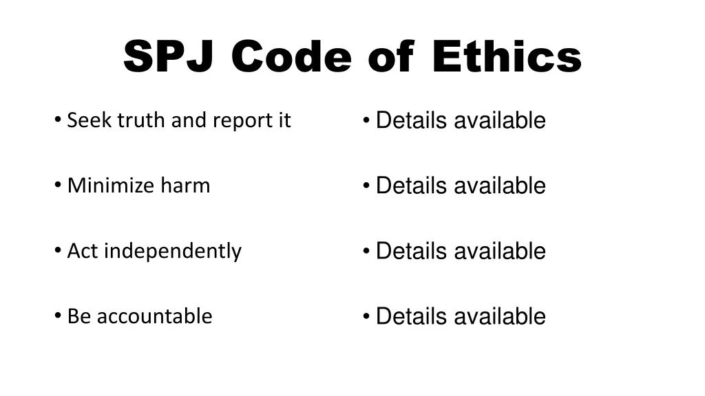 spj code of ethics