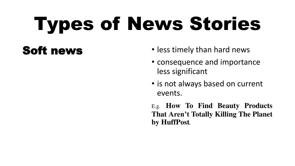 types of news stories 2