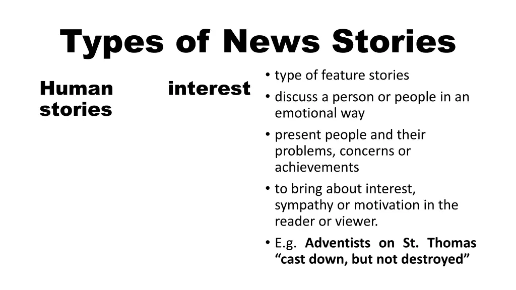 types of news stories 4