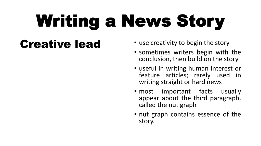 writing a news story writing a news story 1