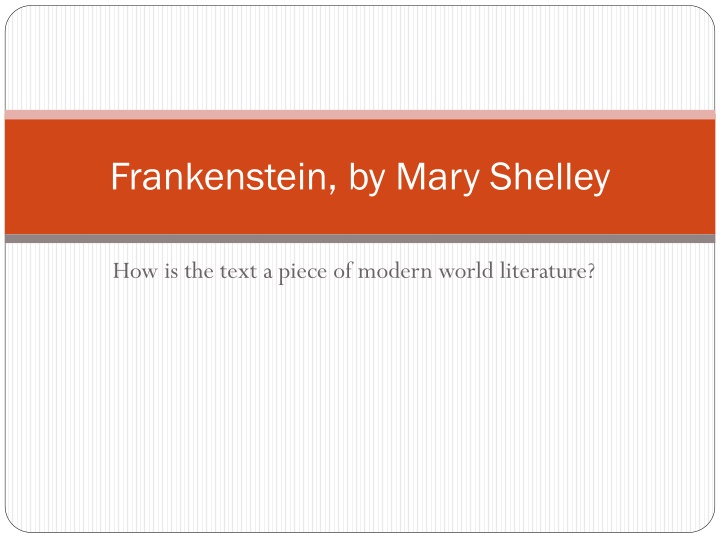 frankenstein by mary shelley