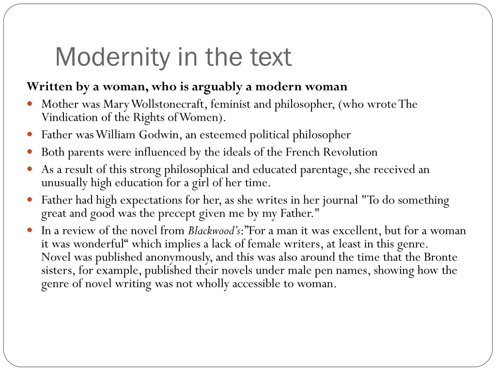 modernity in the text 2