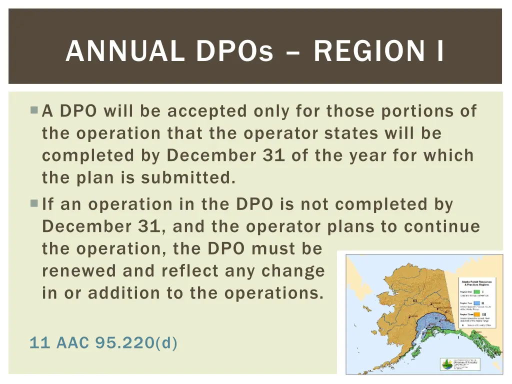 annual dpos region i