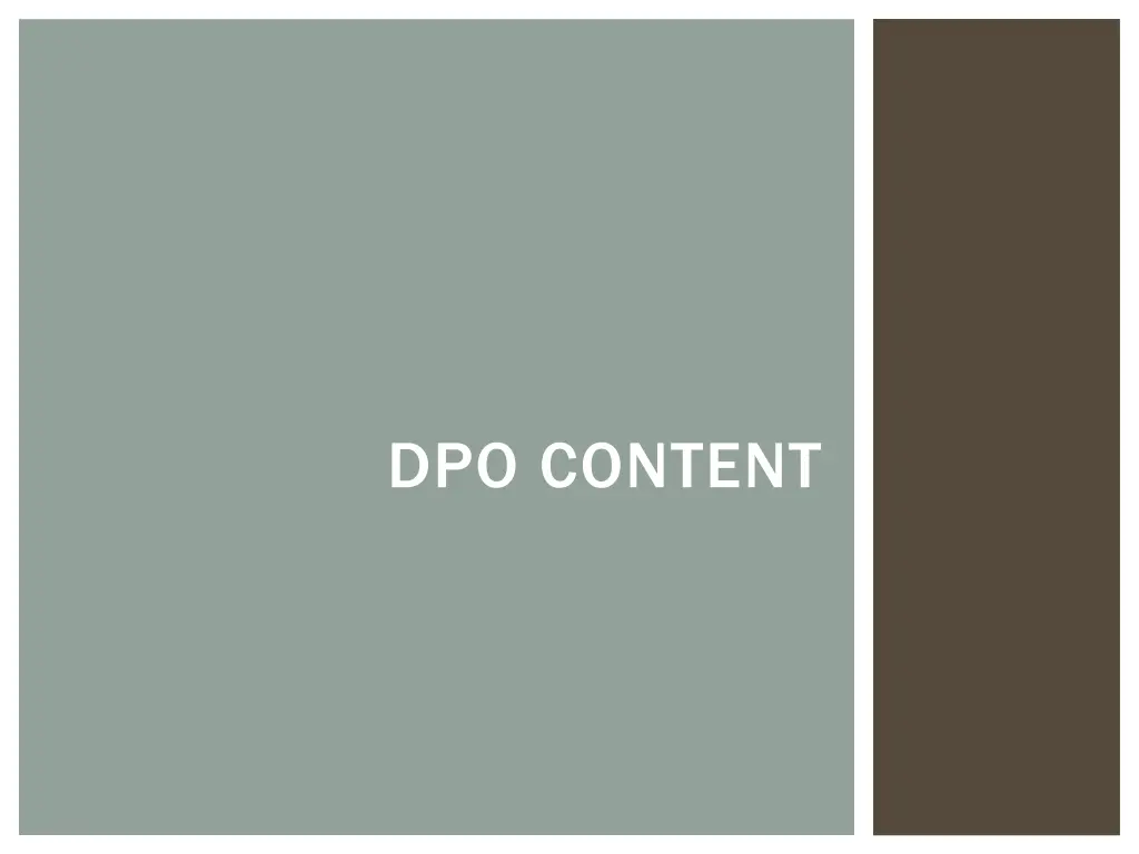 dpo content